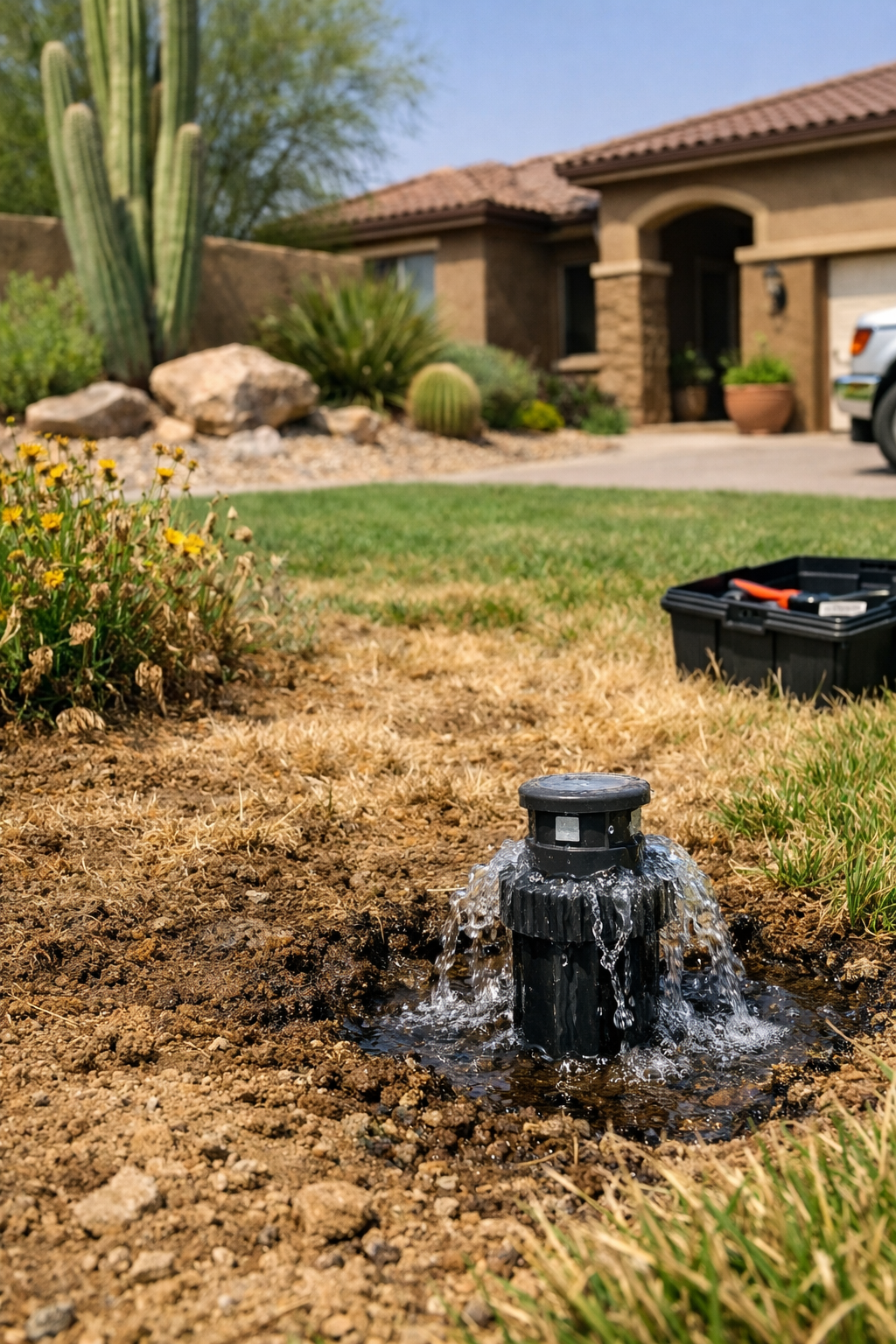Sprinkler repair Mesa yard
